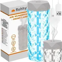 Ruhhy 24625 Luftbefeuchter, Kristalllampe, RGB, 400 ml