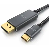 Primewire USB Typ C zu Display Port Konverterkabel Adapterkabel mit Stoffummantelung 8K 7680 × 4320 @ 30 Hz - 2m
