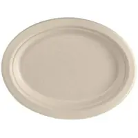 Duni GmbH 250x DUNI Teller, oval Braun Ø 26 cm Braun