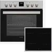 Sharp Elektro-Herd-Set "K-62DX19IM1-EU", mit 1-fach-Teleskopauszug, (Set), 1-fach Teleskopauszug