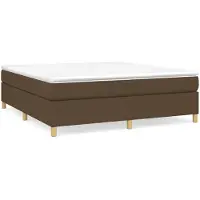 Syfax Boxspringbett mit Matratze Dunkelbraun 160x200 cm Stoff