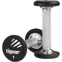 Tiguar PolyurethanKurzhantel 27,5 kg ergonomischer, gerändelter Griff, stoßdämpfendes Polyurethan, rutschfestes Design