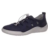 Waldlaufer Schnürhalbschuhe durchbrochen in blau, Gr. 5