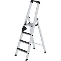 Proregal Stufen-Stehleiter Einseitig Begehbar mit Clip-Step R13 4 Stufen