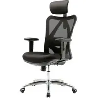 Proregal Bürostuhl HxBxT 129x66x69 cm Sitzhöhe 42cm Ergonomisch Verstellbare Lordosenstütze 150kg Belastbar Ohne Fußstütze Schwarz Schreibtischstuhl