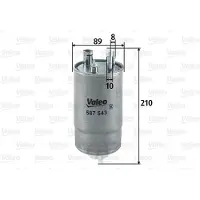 Valeo Kraftstofffilter 587543 für FORD KA (RU8) Leitungsfilter