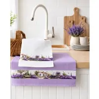 Framsohn Frottier Geschirrtuch Waffel 'Provence' 50 x 70 cm (Farbe: Lavendel)