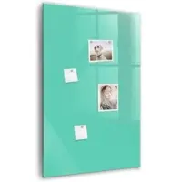 Tulup Beschreibbare Glasmagnettafel Türkisfarben 60x90 cm Magnettafel Büro Glas Schwarzer Marker Glassboard Magnetisch