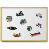 Tulup MAGNETTAFEL 70x50 cm Goldener Rahmen Farbe Weiß