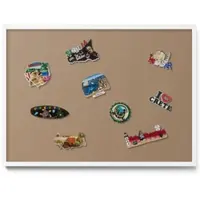 Tulup MAGNETTAFEL 70x50 cm Weißer Rahmen Hellbraun