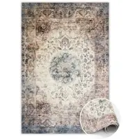 Tulup Teppich Persische Geometrie Vinylmat 100x150 cm Beige Vloerkleed Op Vinyl Vinyl Vloerkleed Rechteckig Vinyl Tapijt