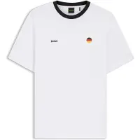 BOSS für Herren. 50562134 Lux-T-Shirt weiß (L), Lässig, Baumwolle, Kurzarm