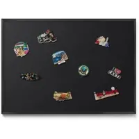 Tulup Magnettafel Magnettafel Metall mit Rahmen Farbe Schwarz 100x70 cm Reisemagnete Magnetboard Schwarzer Rahmen