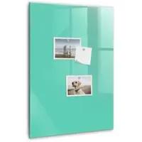 Coloray Magnetische Notiztafel - Schwarzer Marker + Schwamm + Magnete - 40 x 60 cm - türkis
