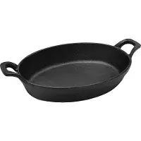 Michelangelo Servierpfanne "PARILLA, Gusseisen", schwarz, B:15,5cm H:4,5cm L:27,5cm Ø:27,5cm, Pfannen, Servierpfanne, backofenfest