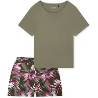 Schiesser Damen Pyjama ModernSchlafanzug, Pyjama Set, Nachtwäsche