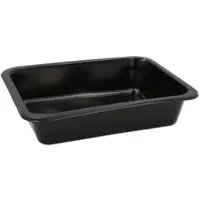 Papstar Pro Pac Mehrweg-Menüschalen PP ungeteilt 4,5 cm x 22,7 cm x 17,8 cm schwarz 400 Stück