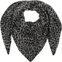 Lala Berlin Schal - 162x85 - Triangle M - City Black Leo - - One Size - Schals