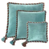 Casa Padrino Zierkissen 3er Set aqua blau - Luxus Wohnzimmer / Hotel Kollektion