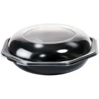 Duni GmbH Octabowl Schwarz/Transparent, 190x190x71 mm - Vielseitige Schale | Packung (290 Stück)
