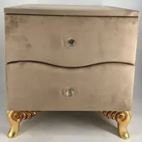 Casa Padrino Barock Nachtkommode mit 2 Schubladen Braun / Gold - Barockstil Schlafzimmer Möbel
