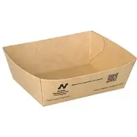 Papstar Conpax (LM) Snacktrays, Pappe "NOTPLA" 3,5 cm x 7 cm x 9 cm braun 960 Stück