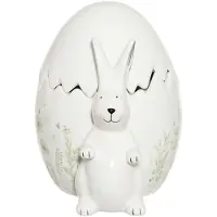 Verso Vorratsdose "Rabbit" in Weiß/ Grün - (B)14,5 x (H)19 x (T)15,5 cm - onesize