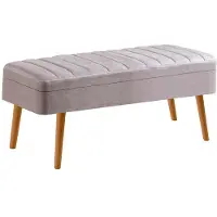 Homitis Aufbewahrungsbank "Vina" in Lila - (B)105 x (H)49 x (T)40 cm - onesize