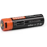 OrcaTorch 750mah Usb Batterie Silber Silber One Size