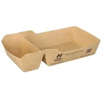 Papstar Conpax (LM) 480 Snacktrays, Pappe "NOTPLA" 3,5 cm x 8,5 cm x 16,5 cm braun (97062, 6x80 Stück)