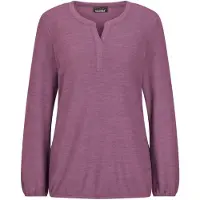 Goldner Langarmshirt "Elegante Bluse mit Zierblende, Rundhals" Gummibündchen
