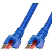 EFB Elektronik RJ45 Patchkabel S/FTP Cat.6 LSZH 7,5m BLAU reines Kupfer Laengenaufdruck auf Knickschutztuelle patentiert