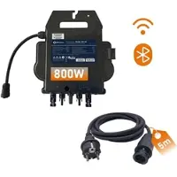 SunEnergyXT APsystems EZ1-M 800 Watt Mikrowechselrichter - WLAN, Bluetooth - zusätzliches Schuko-Anschlusskabel 5m
