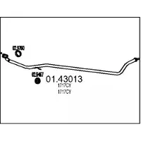 MTS Abgasrohr PEUGEOT,TOYOTA,CITROËN 01.43013 1717CY