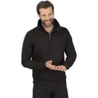 Trigema Sweatshirt "Sweatshirt mit Reißverschluss", Herren, Gr. S, schwarz, Sweatware, 70% Baumwolle, 30% Polyester, Basic, lang, ohne Ausschnitt, Sweatshirts Sweatshirt