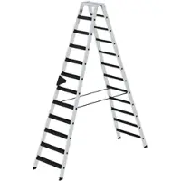 Proregal Stufen-Stehleiter beidseitig begehbar mit clip-step relax 2x12 Stufen