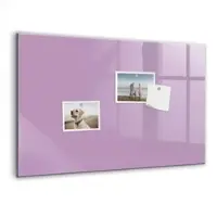 Tulup Glasmagnettafel Beschreibbar Fliederfarben 60x40 cm Magnettafel Wand Glas Schwarzer Marker Magnetisches Whiteboard Glas