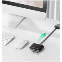 UGREEN 20291, Schwarz, 0,8 m, Windows 10/8/7/Vista/XP MAC OS X and Chrome OS