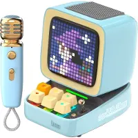 Divoom Ditoo-Mic Mini, 15 W, Kabellos, Tragbarer Mono-Lautsprecher, Blau, Mobiltelefon / Smartphone, MicroSD (TransFlash)