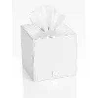 JOOP! Papierspender Joop! Bathline, Weiß, Kunststoff, eckig, 13.3x13.3x13.3 cm, Badaccessoires, Waschplatzzubehör, Kosmetikdosen