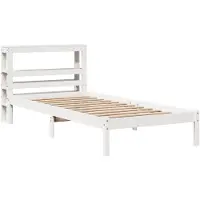 Syfax Massivholzbett ohne Matratze Weiß 90x200 cm Kiefernholz