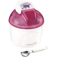 Lagrange 409001, Traditionelle Eismaschine, 1,5 l, 1 Becken, Pink, Weiß, 45 min, LCD
