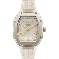 Ice Watch Damenuhr ICE boliday 36mm, Kunststoffgehäuse & Silikonarmband, Beigetöne mit blauen Akzenten, 5 ATM wasserdicht, stilvoll für Erwachsene, Geschenkbox