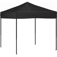 Syfax Partyzelt Faltbar Schwarz 2x2 m