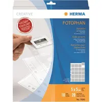 Herma Diahüllen für Kleinbild-Dias, Folie klar/matt 10 Hüllen, Transparent, Polypropylen (PP), 50 x 50 mm