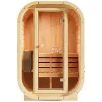FinnTherm Innensauna Ellipso S 135x113cm mit Glasfront mit 42 mm Wandstärke