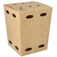 Papstar Conpax (LM) Pommes-Frites-Boxen, Pappe "NOTPLA" 15 cm x 10,5 cm x 10,5 cm braun 200 Stück