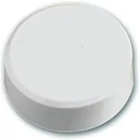 MAUL Rundmagnete , Kunststoff & Metall, Feinstruktur, Haftkraft 300 g, ø 20 x 7,5 mm, weiß, 20 Stück