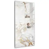 Tulup Schreib Magnettafel Dekorativer Marmor 60x120 cm Magnettafel Wohnzimmer Glas Schwarzer Marker Magnettafel Flur Glas