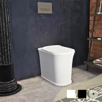 Kerasan WC Abgang senkrecht/WC Abgang waagrecht Retro/Vintage Serie New Yorker Schwarz/Weiß von